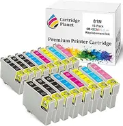 Cartridge Planet 16 Pack (6BK,2C,2M,2Y,2LC,2LM) Compatible Ink for Epson 81N for Epson Artisan 1430 635 725 730 835 837 Stylus Photo 1410 R290 R390 RX590 RX610 RX690 TX700W TX710W TX800FW TX810FW St..