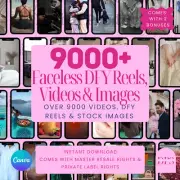 9000+ B-Roll Video Bundle, Faceless Aesthetic Stock Videos, DFY Reels & Stock Im