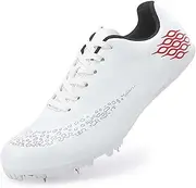 [SDEQA] Mens Track and Field Spikes Shoes Running Sprint Athletic Sneakers Mesh Breathable Lightweight Sports Training