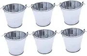 6pcs Mini Bucket Creative Iron Flower Pot for Planting Safe Stylish Design for Pretend Play Party Bag Fillers for Boys Reusable Practical
