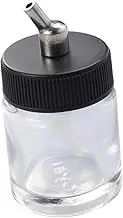 SEWACC 22Cc Airbrush Bottles with Caps Professional Refillable Glass Paint Jars for Airbrushes Compatible with Models for Model Painting and Crafting