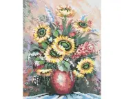 "Bouquet" Printed Needlepoint Tapestry Canvas 11461