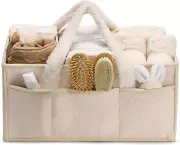 Baby Nappy Caddy Diaper Caddy Organizer, Baby Storage Basket for Diapers and ...