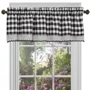 Achim BCVL14BW12 Buffalo Check Valance - 58 in. x 14 in. - Black-White