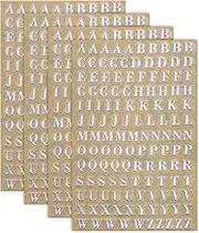 uxcell 4 Sheets Letter Stickers 0.18" 3D Mini Letter Stickers Metal Self Adhesive Alphabet Sticker for Scrapbooking DIY Poster Craft Wall Doors Sign Decor(Silver, Uppercase)