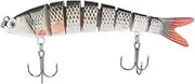 Baxnore 13.7cm Fishing Hard Lure, Plastic Fishing Hard Bait, Dual Hooks 8 Sections Fishing Sinking Wobbler Hooks Tackles Lure for Fishing Accessories