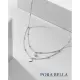 【Porabella】925純銀愛心雙鍊項鍊 小眾設計款ins風 情人節禮物 生日禮物 2022新款 Necklace