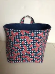Handmade Reversible Car/Auto/Vehicle Trash/Litter/Garbage Bag, Holder,Watermelon