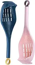 FUNOMOCYA Kitchen Cooking Tools 2 Pcs Slotted Spoon Pasta Scoop Food Strainer Gravy Separator Long Handle