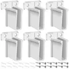 6 Pack Wire Shelf End Brackets Closet Shelves Brackets Plastic Wall Mount6699