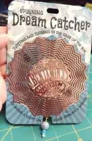 NIP Spinning Dream Catcher with Benjamin 's Dream Catcher - Metal copper UNUSED
