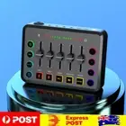 Streaming RGB PC Mixer 48V Phantom Power Professional Audio Mixer for Podcasting
