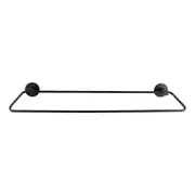 600mm Black Double Towel Rail Wall Mounted Drill Free Towel Rack