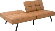 Ashley 3-Seater Futon Sofa Bed, Multi-Purpose Living Room Furniture, LVL Material Construction, Durable and Comfortable, Easily Converts from a Sofa to a Bed, Sleek Metal Legs, Supports up to 240 Kg