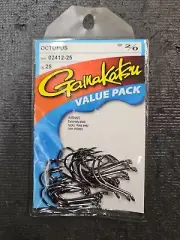 Gamakatsu 02412-25 Size 2/0 25CT Black Octopus Hook