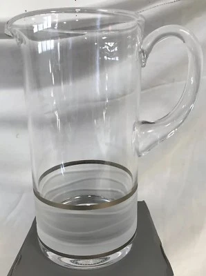 Michael Wainwright Ile de Re Platinum Glass Pitcher //NIB//