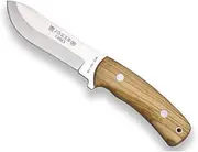 Full Tang Knife Joker OSO CO54, with Olive Wood Handle and MOVA Blade 12 cm Joker, Toothed loin, Fishing Tool, Hiking, Camping and Hiking.