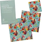 Zenify Earth Beeswax Food Wraps - Set of 3 - Eco friendly reusable food storage covers - Australian Owned