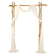 Wedding Arch Draping Fabric, 2 Panels 20 FT Backdrop Curtains, Ivory