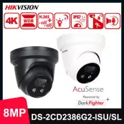 Original Hikvision 4K 8MP AcuSense Darkfighter IP camera Mic DS-2CD2386G2-ISU/SL