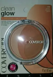 Covergirl Clean Glow Blusher Peaches # 110 Blendable Matte Color Coverage 3 in 1