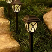 Solar Powered Lamps Ground Lights Patio Stake Walkway Outdoor Garden Decor