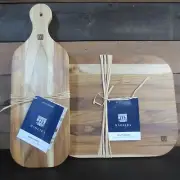 MADEIRA TEAK UTILITY & BREAD CUTTING BOARD SET