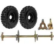 810mm Rear Axle Kit 6" Wheels Tyre 420 Sprocket Hub for Go kart ATV Buggy Quad