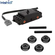 Echnic Part Power Functions Train Motor With Wheels Axle Technic Parts Set