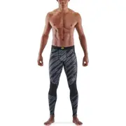 Skins Compression S Series 3 Black Geo Mens Long Tights Activewear/Base Layer