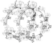 [TEMPNAP] 1 Pair Rhinestone Crystal Shoe Clips Elegant Metal Shoe Accessories for Weddings Special Occasions and Everyday Fashion Easy to Attach Instant Style Enhancement for Women