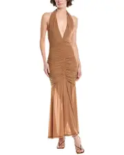 Bardot Sephera Halter Mesh Midi Dress