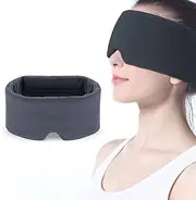 Mavogel Sleep Eye Mask - Skin Friendly Modal Material & Light Blocking Sleeping Mask for Home/Flight/Shift Work, 100% Handmade, Fully Adjustable Strap, Full Eye Covers for Women/Men Sleeping