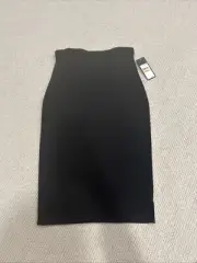 Rachel Rachel Roy Black Knit Stretch Pull On Pencil Skirt Small