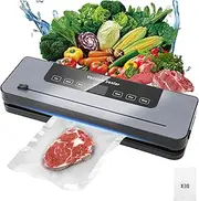 [Ruspela] Vacuum Sealer 6 in 1 Vacuum Sealer Function Food Saver Vacuum Sealer with Built-in Cutter for Wet and Dry Food with 30 Vacuum Bags