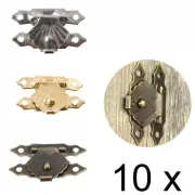 10pcs Antique Bronze Iron Jewelry Box Padlock Hasp Hasp Lock Wooden Box