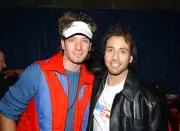 Chasez and Howie Dorough at United We Stand Concert - Backstage at- Old Photo 1
