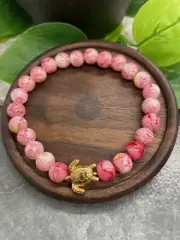 Handmade Beaded Stackable 6.75” Plus Stretch Bracelet New Turtle A2908