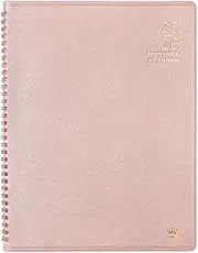 2025-2026 Monthly Planner - 9'' x 11'' JUL. 2025 - DEC. 2026, 18 Monthly Planner Spiral Bound, Monthly Calendar 2025-2026 with Soft Leather Cover, 15 Note Pages, Monthly Tabs, Inner Pocket