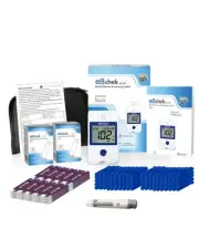 eBchek Blood Glucose Monitor Kit with Voice, 100 Test Strips, 100 Lancets 30G...