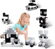 Magnetic Blocks Picasso Cubes 101 Piece Magnet Building Block 1" Puzzle 3D Cube Construction Toy w/Free Idea Book STEM Learning Kit Education Stacking Sensory Mix & Match Toys Boy Girl Toddlers