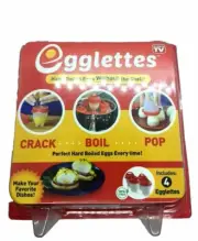 EGGLETTES AS SEEN ON TV HARD BOILED EGGS WITHOUT THE SHELL - CRACK BOIL POP NIP
