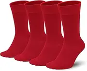 [Sakusock] Men's Colorful Combed Cotton Crew Socks Viscose– Dress Neon Vivid Color Crazy Fashion Socks 4-PACK