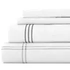 Premium 4 Piece Gray Checkered Flannel Full Sheet Set