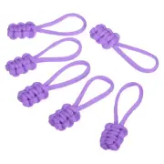 15pcs Zipper Pulls Replacement Extension Cord Handle Fix Pull Tab Purple