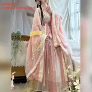 2023 Pink Hanfu Women Chinese Traditional Embroidery Stage Dance Dress Female