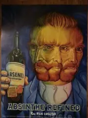 VAN GOGH ABSENTHE POSTER 18 BY 26 NEW