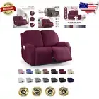 Soft Stretch Recliner Sofa Slipcovers with Side Pockets - Modern Jacquard Design
