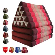 Red Jumbo Thai 3 FOLDS Triangle Pillow Mattress Cushion Outdoor DayBed 9 Different Patterns