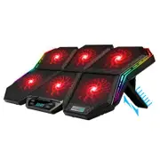 6-fan Adjustable Rgb Laptop Cooling Base